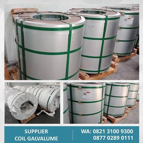 Supplier Coil Galvalum Bahan Baku Baja Ringan Murah Sidoarjo